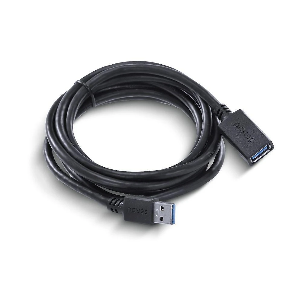 Cabo Extensor USB a 3.0 Macho para USB a 3.0 Fêmea Puamf3-2 2M 480 Mbps Preto Pcyes