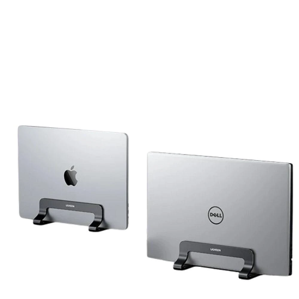 Suporte Vertical para Notebook Ugreen Alumínio Portátil Proteção de Silicone Preto 15CM