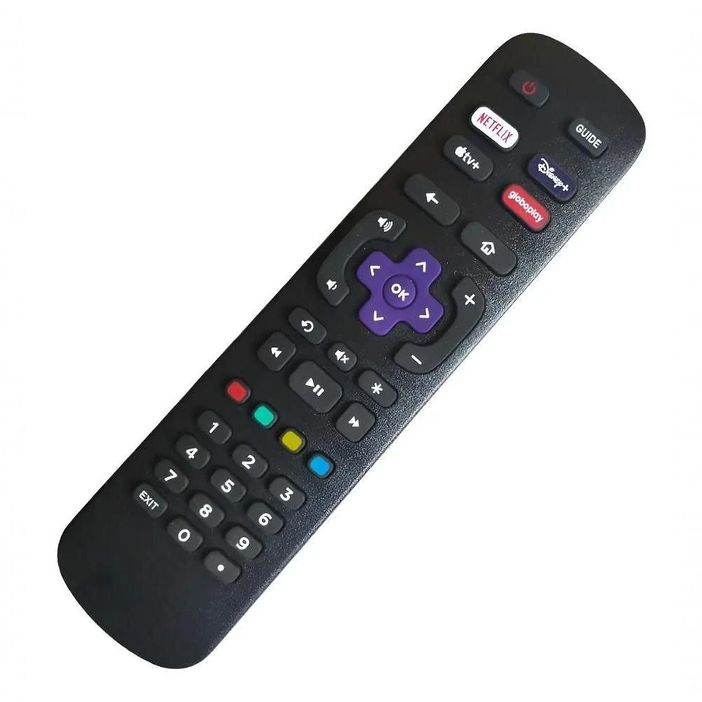 Controle Tv Aoc Roku Lelong LE-7356 Compatível com 43S5195-78G 43S5135-78G Bivolt Preto