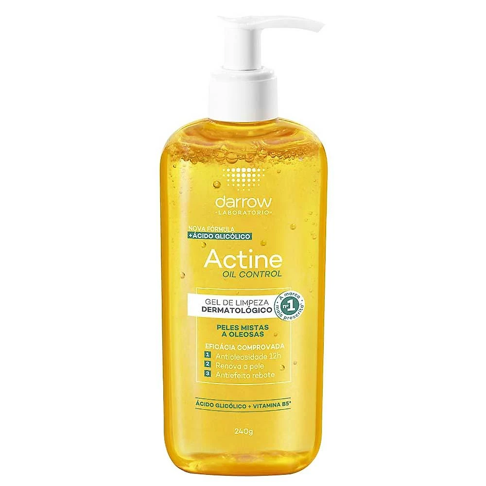 Darrow actine oil control gel de limpeza facial 240g