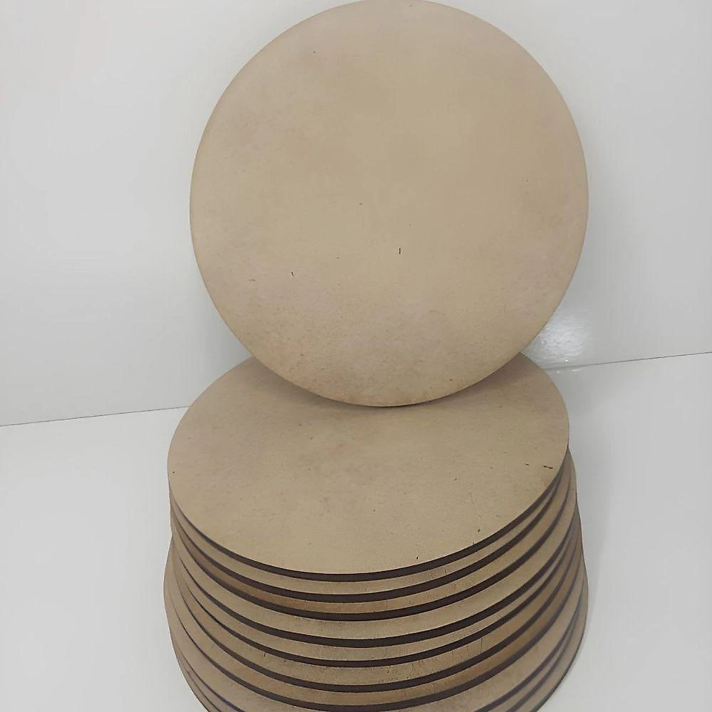 100 Apliques-bolacha 5cm Mdf Crú Redondo Sublimação Pintura