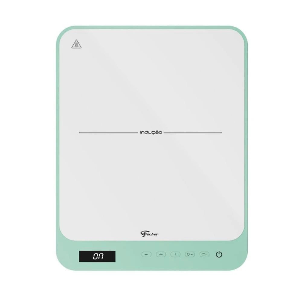 Cooktop de Indução Portátil Fischer 40760110725 1 Boca Touch Screen Verde Pistache Bivolt