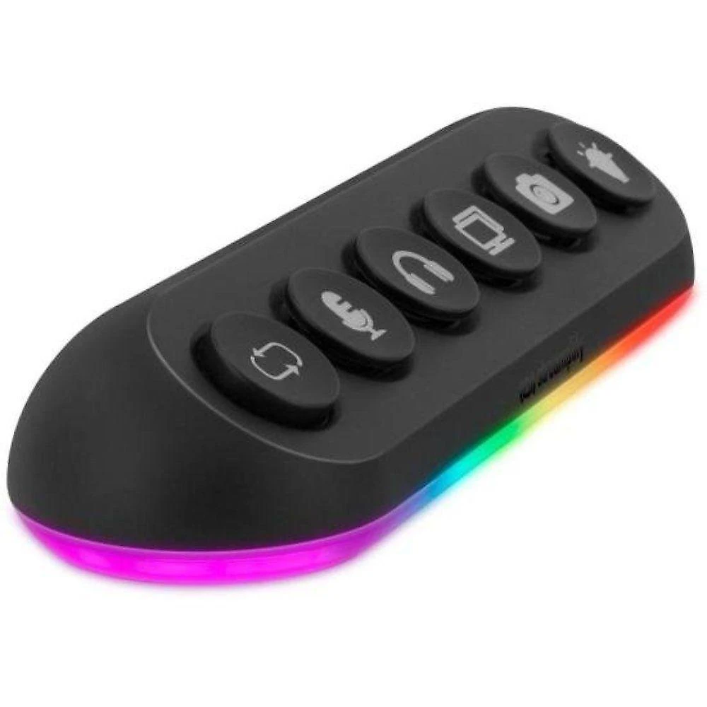 Hub USB Streamplify Deck 5 com 5 Portas 3.0 RGB Botão Individual Preto