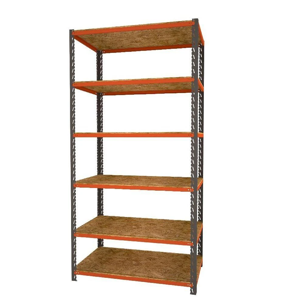 Estante Em Aco Monta Carga 600 Cinza E Laranja 480kg Presto
