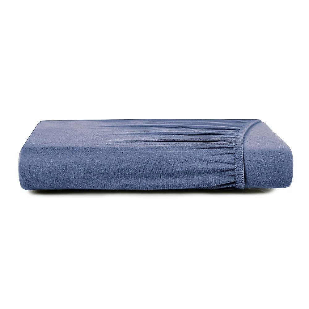 Lençol Com Elástico Queen Altenburg Cetim 300 Fios Azul