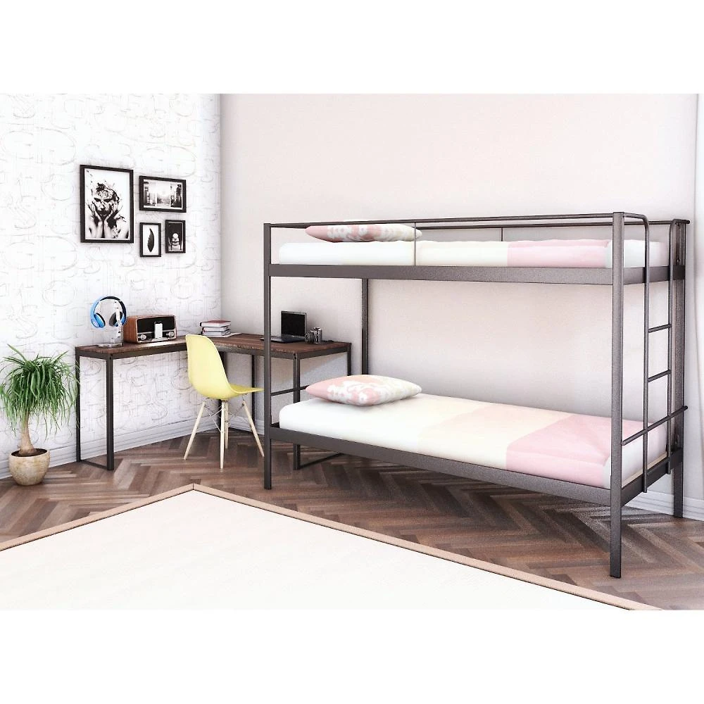 Conjunto para Quarto 1 Beliche e 1 Escrivaninha em L 126x126cm