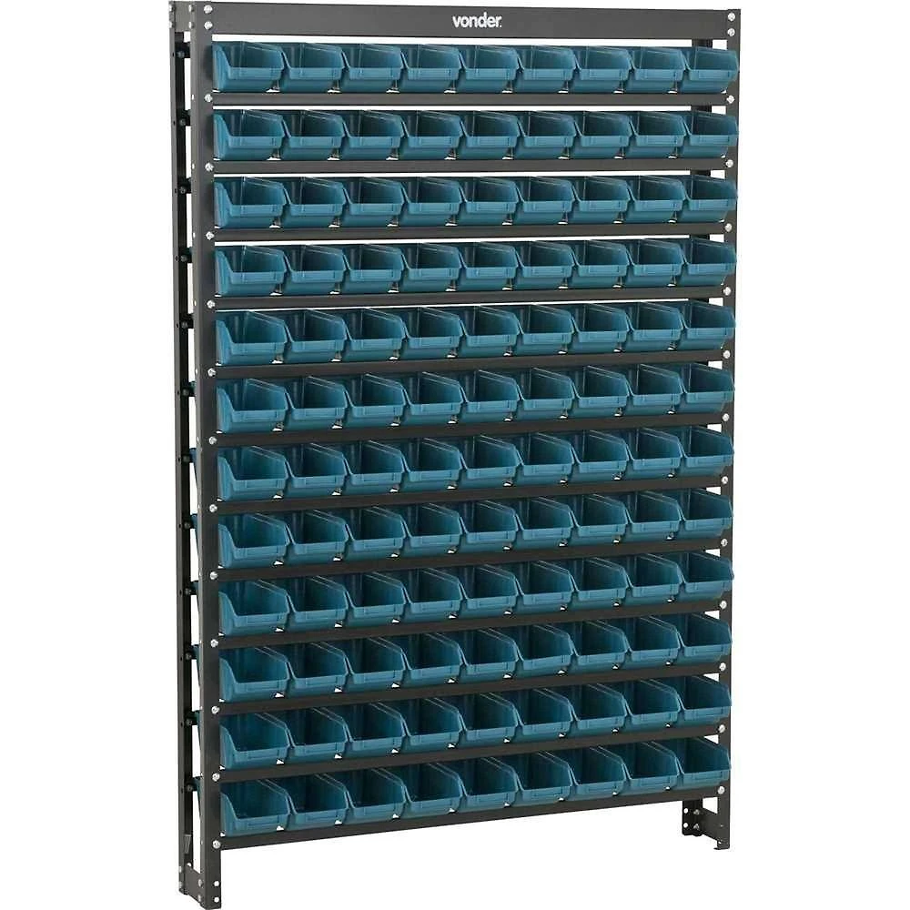 Estante Metálica, Com Gaveteiros Modelo Prático Azul, 108/3 Vonder