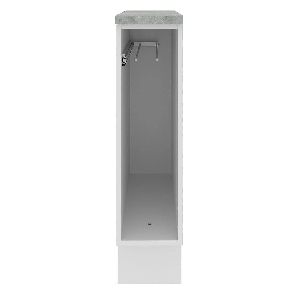 Balcão porta-pano madesa para cozinhas glamy, agata e stella 20 cm (com tampo) - branco