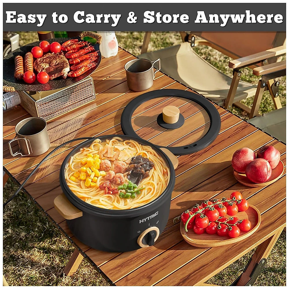 HYTRIC Hot Pot Elétrico Portátil 2,5L com Revestimento Antiadere, Multifuncional para Cozinhas Modernas