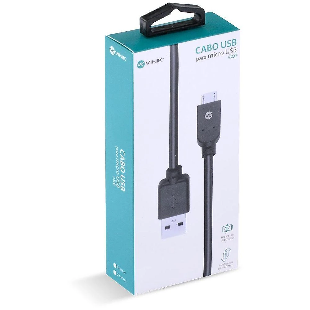 Cabo Usb X Micro Usb B 2.0 1.8m Preto Musb-2