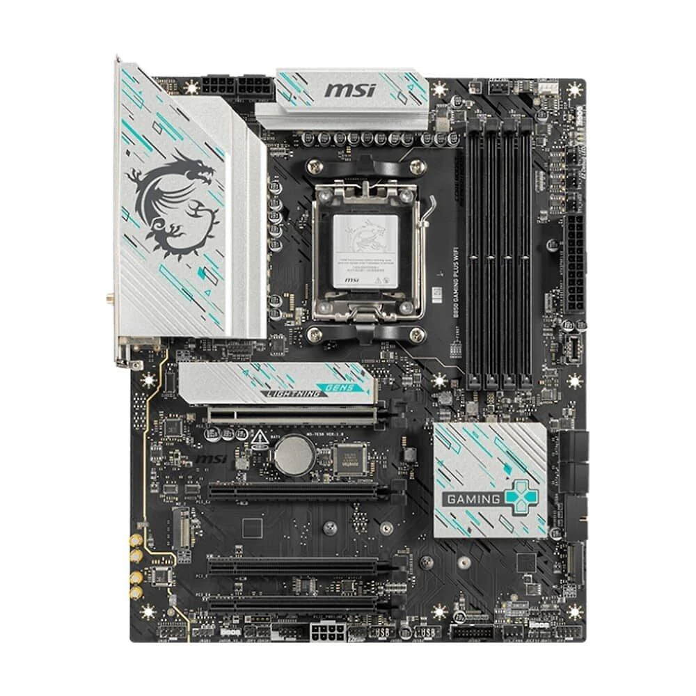 Placa Mãe MSI B850 GAMING PLUS WIFI, AMD, Socket AM5, ATX, DDR5 UDIMM, Wi-Fi 7, Preto - B850GPW