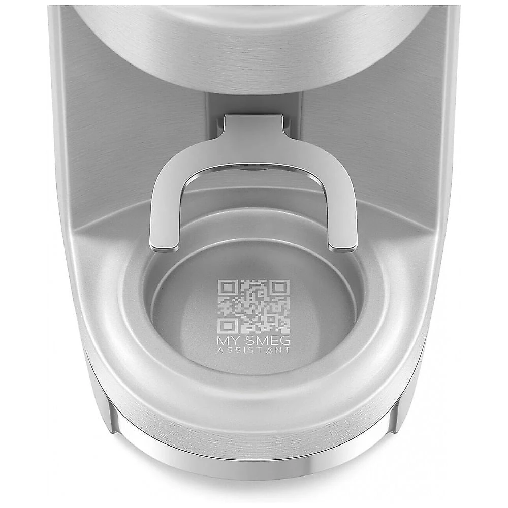 Moedor de café elétrico Smeg inox para espresso com mós cônicas em inox, 30 ajustes de moagem e funil 250g, 110V