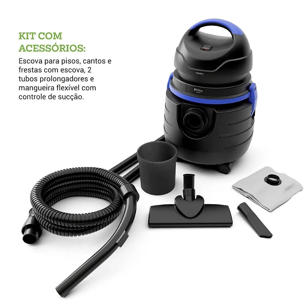 Aspirador de Pó e Água Philco 1500W PAS80 127V