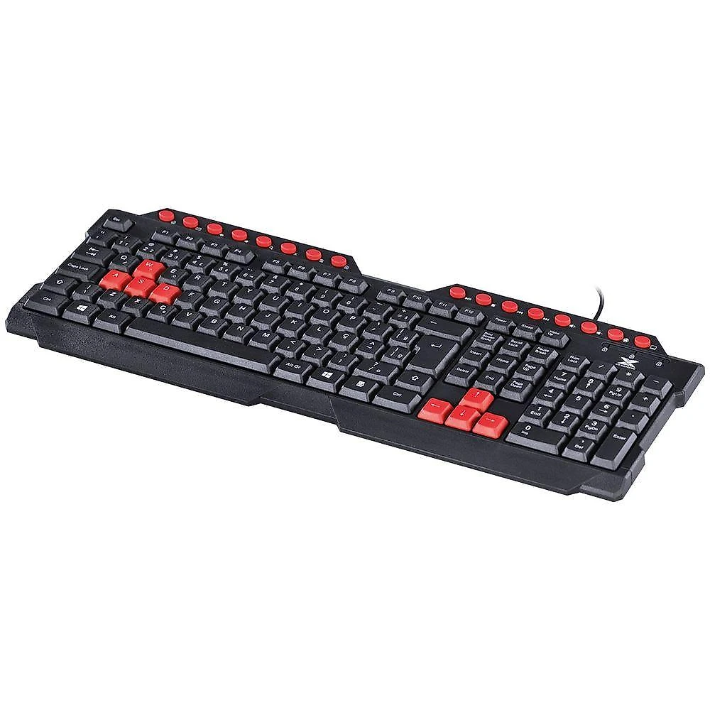 Teclado Usb Gamer Vx Gaming Dragon V2 Abnt2 1.8M Preto Com Vermelho - Gt100