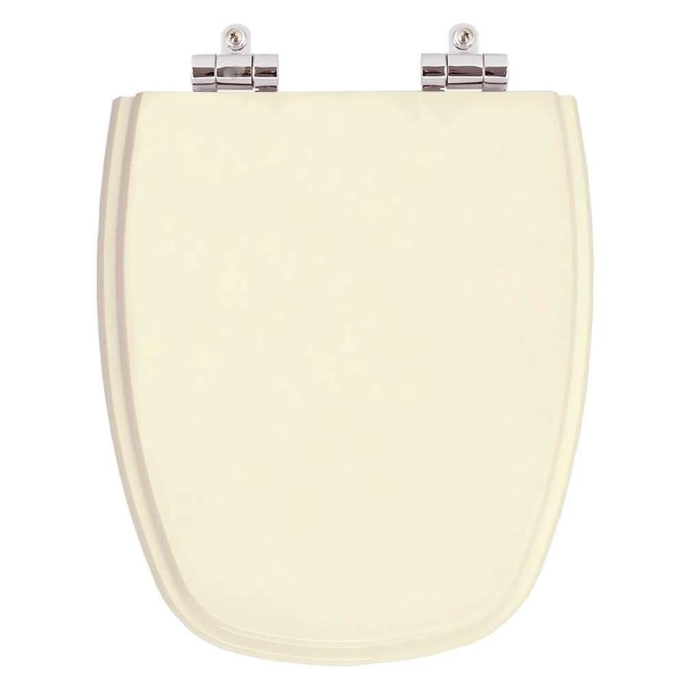 Assento Sanitário Monte Carlo Alongado Resina Plástica Fechamento Suave Creme Pontto Lavabo