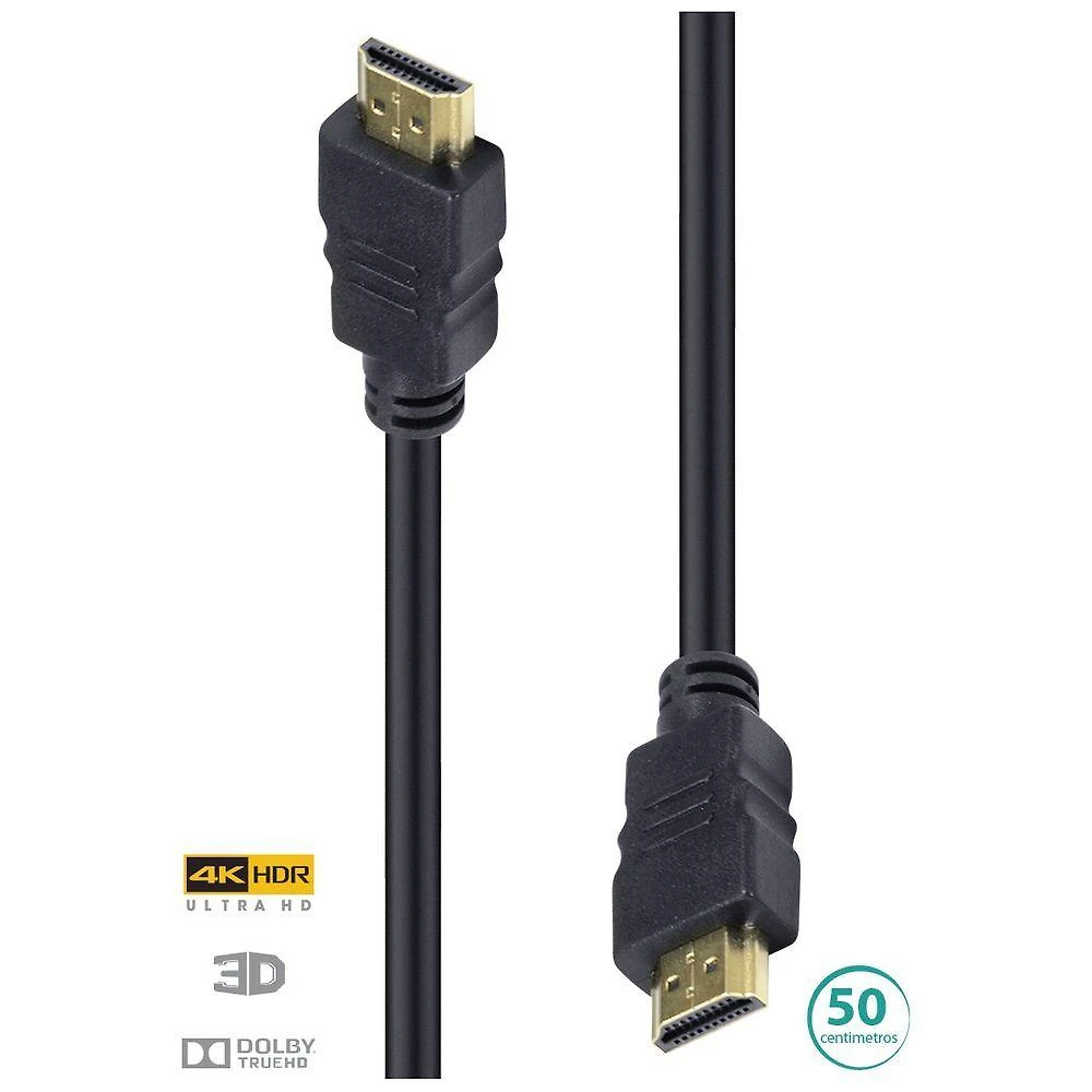 Cabo Hdmi 2.0 4k Ultra Hd 3d Conexao Ethernet 50 Cm - H20-05
