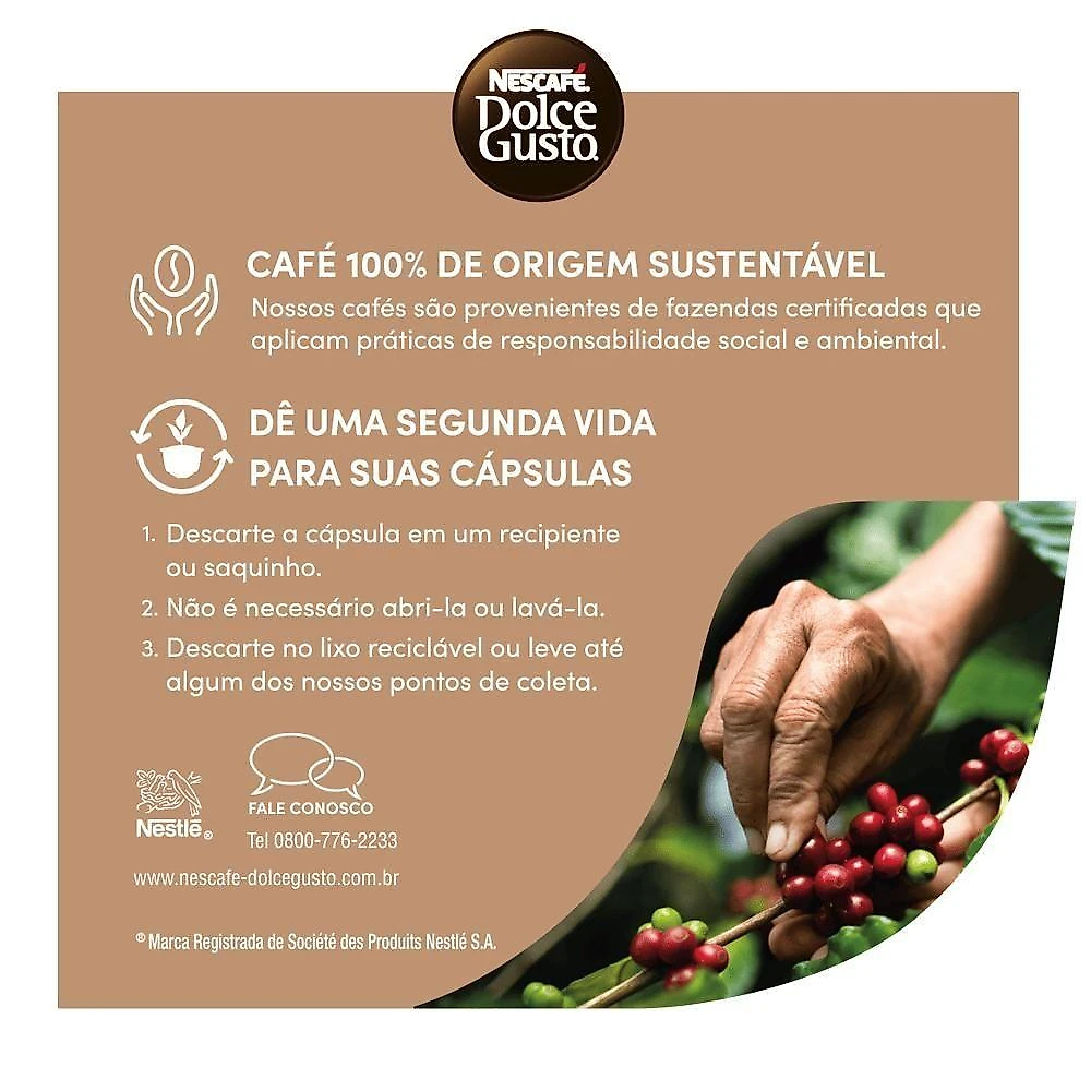 Cápsulas de Café Nescafé Dolce Gusto Pingado Caixa com 10 Unidades para Cafeteiras