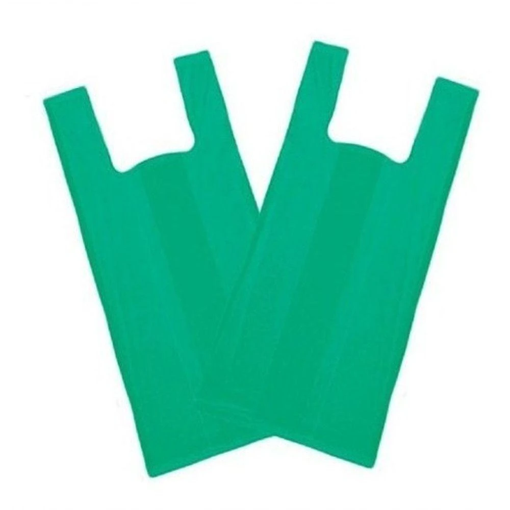Sacola Plástica Reciclada Reforçada 40x50 Fardo 4 kg Aproximadamente 400 Unidades Verde Higipack