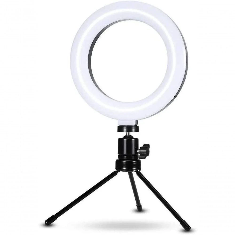 Iluminador De Led Ring Light 16Cm Com Cabo Usb Para Maquiagem/Fotos