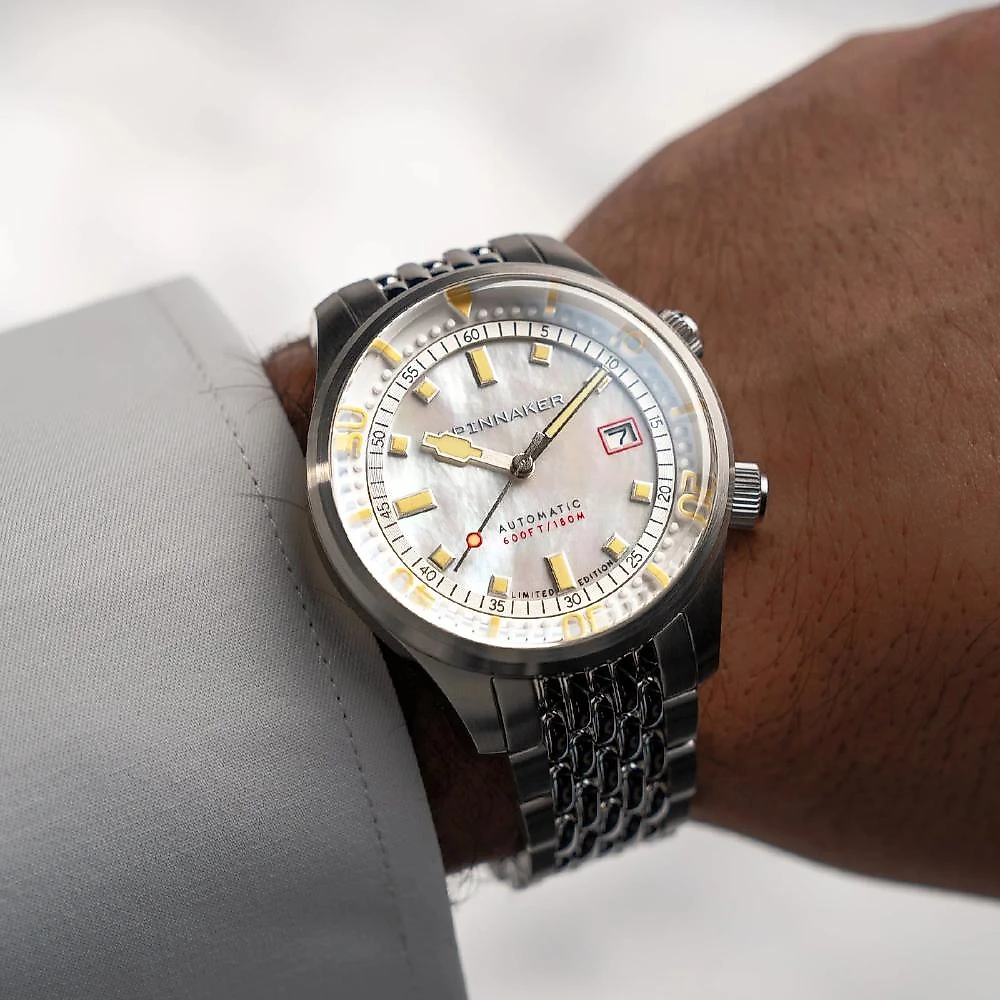 Relógio Spinnaker Bradner Pearl Diver Automático Edição Limitada Pearl Essence SP-5158-22