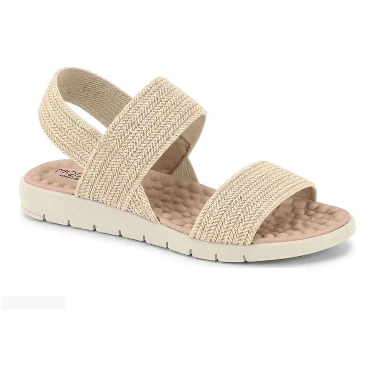 Sandalia Modare Ultra Conforto Ortopedica Elastico Macia Massageadora Feminino - CREME