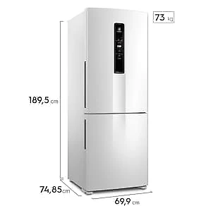 Geladeira Electrolux IB7 Frost Free Inverse Efficient AutoSense 490 litros Branco 110V