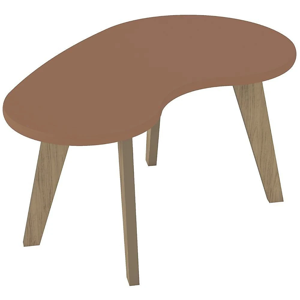 Mesa De Centro Orgânica 90cm Para Sala Cassia Terracota A09 - Mpozenato