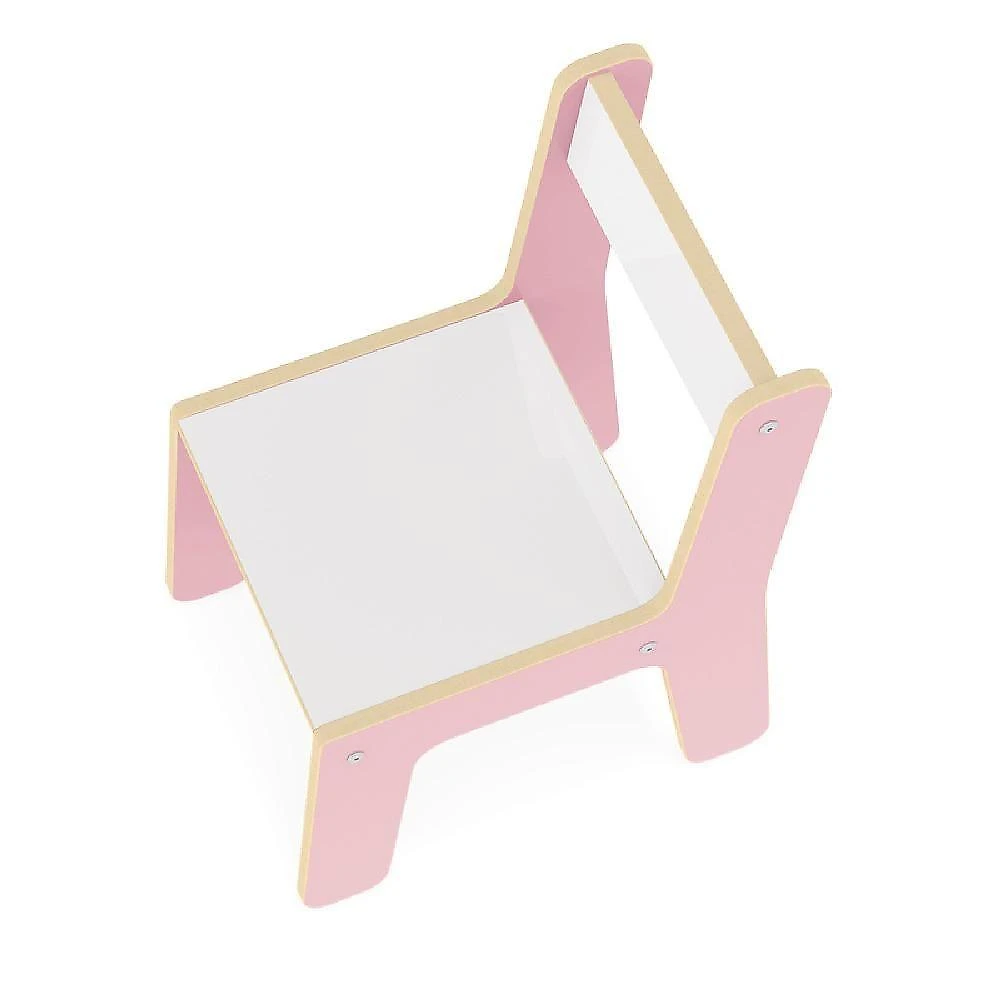 Cadeira Infantil Mdf Didatica Resistente Rosa para Criança Utibom