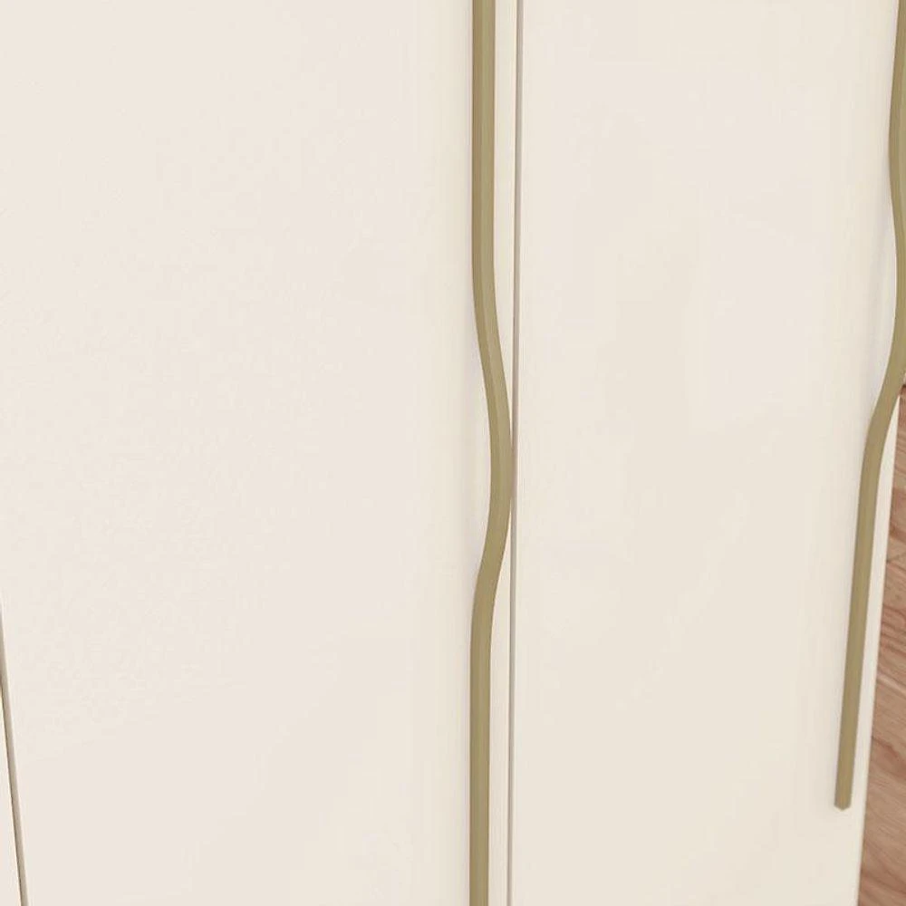 Guarda Roupa Casal Premium 6 Portas Off White Nature - Henn