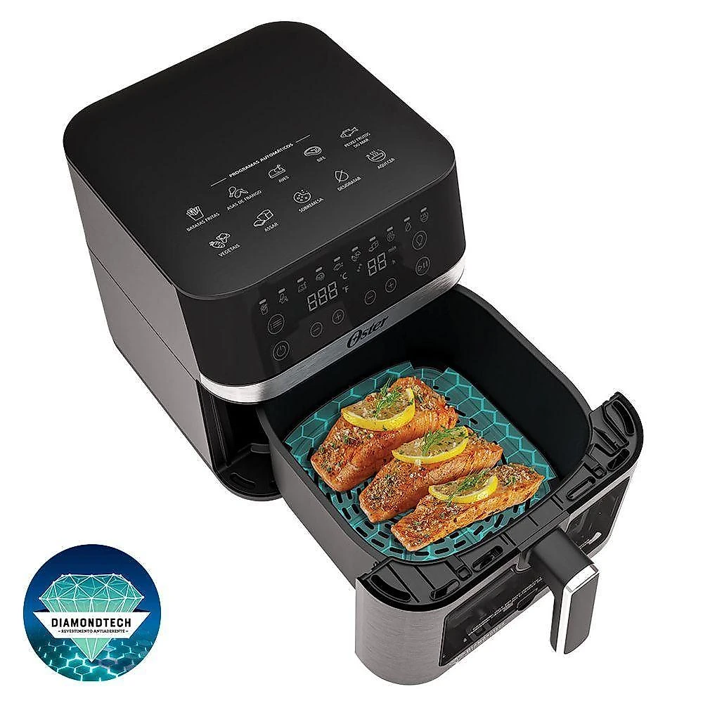 Fritadeira elétrica oster diamondtech 6l com visor  220v