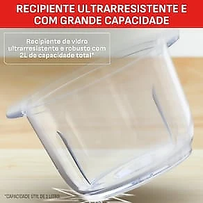 Processador de Alimentos Arno Choppeo CH01 500W com Recipiente de Vidro 2L 110V