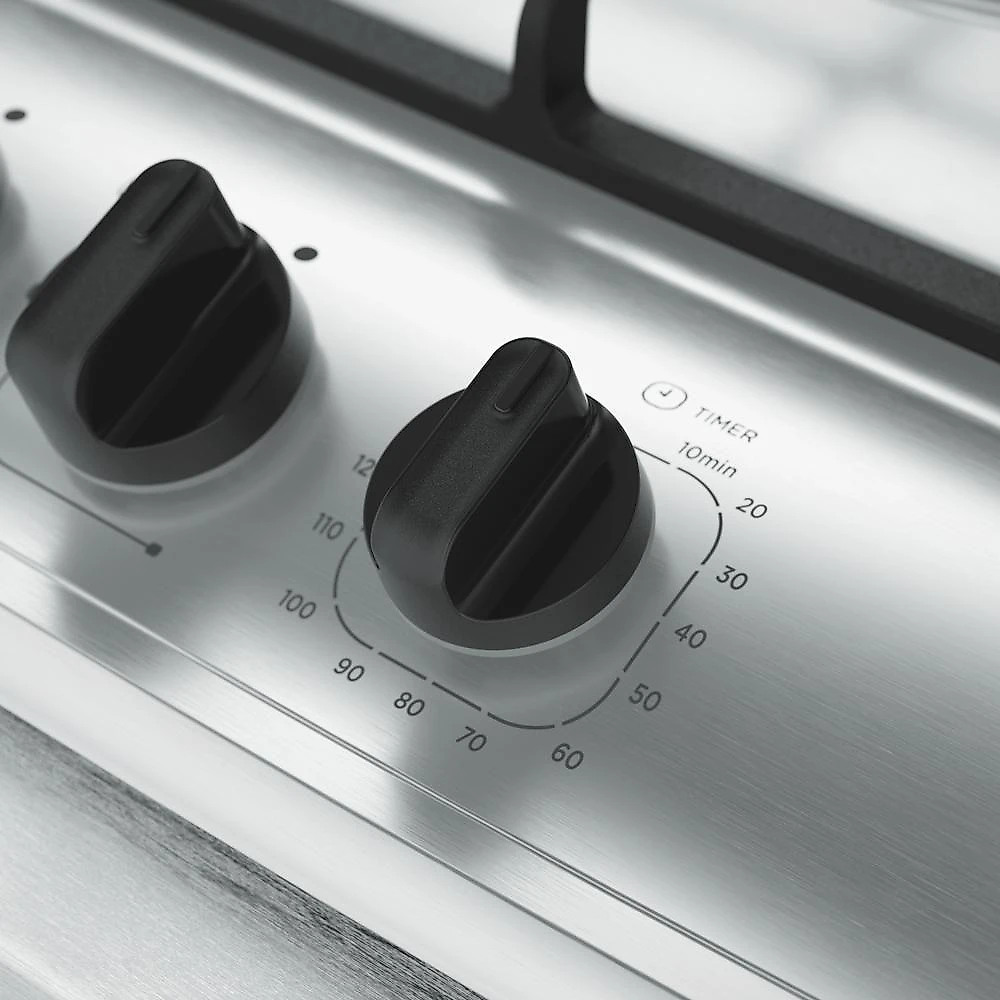 Fogão Mueller 5 Bocas Decorato Gourmet Preto Fosco Com Timer E Tripla Chama Preto Fosco Bivolt