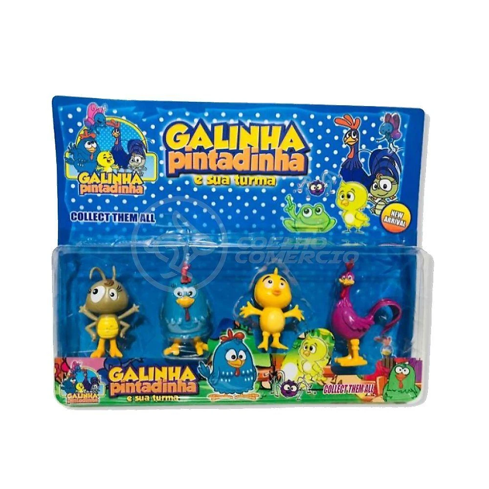 Kit 4 Bonecos Galinha Pintadinha E Sua Turma