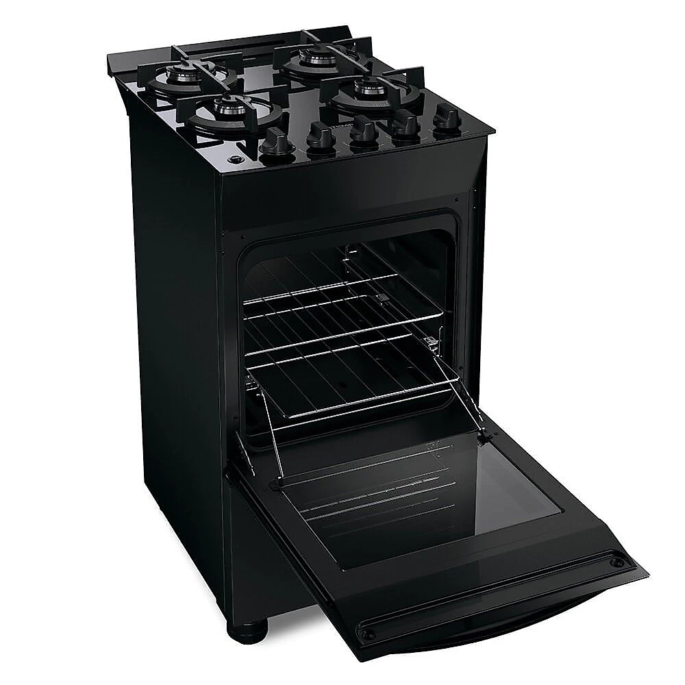 Fogão Brastemp 4 Bocas com Mesa de Vidro, Grades Duplas BFO4VAE Preto - Bivolt