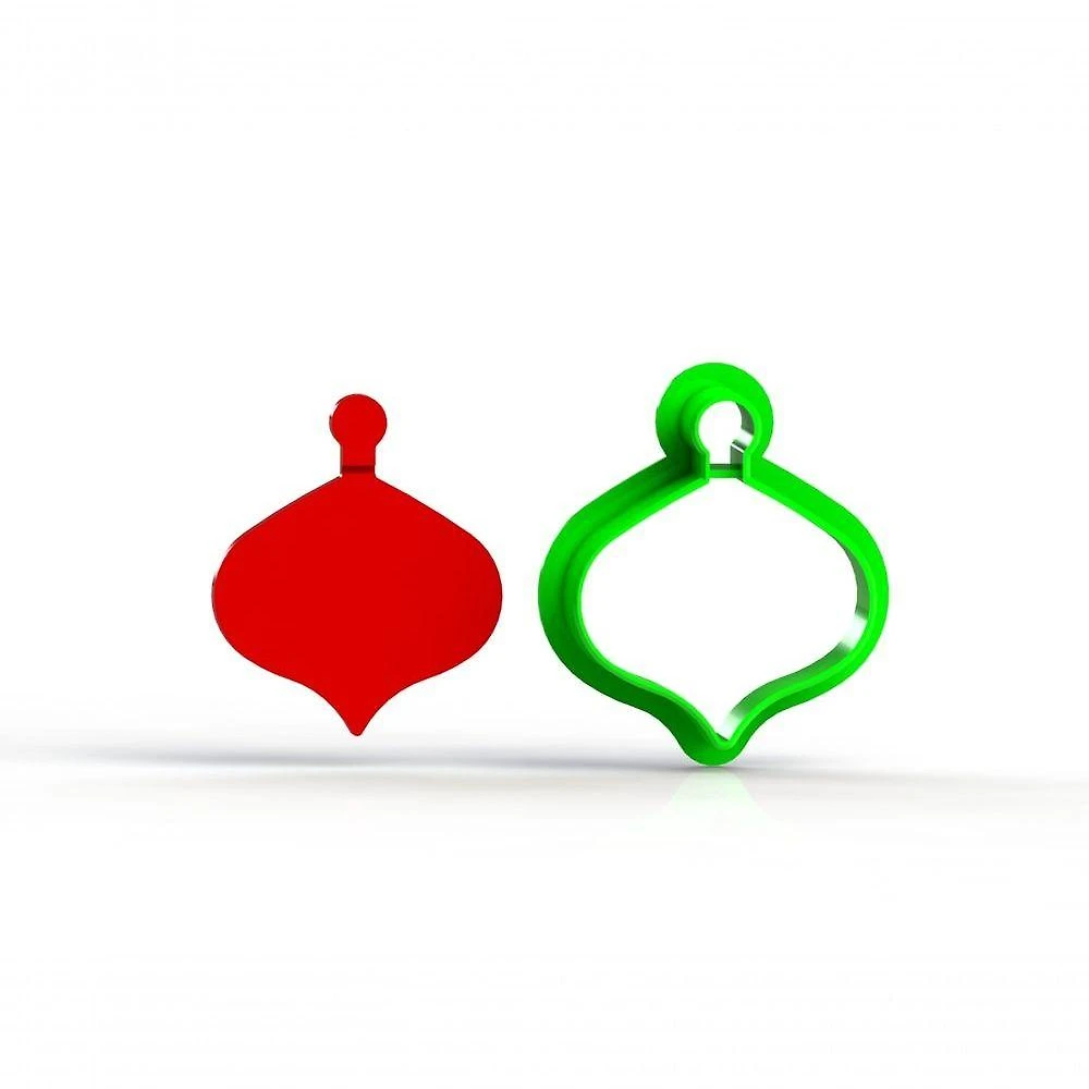 Cortador Bolinha de Natal em Plástico PLA 5CM Transparente HB Formas e Cortadores