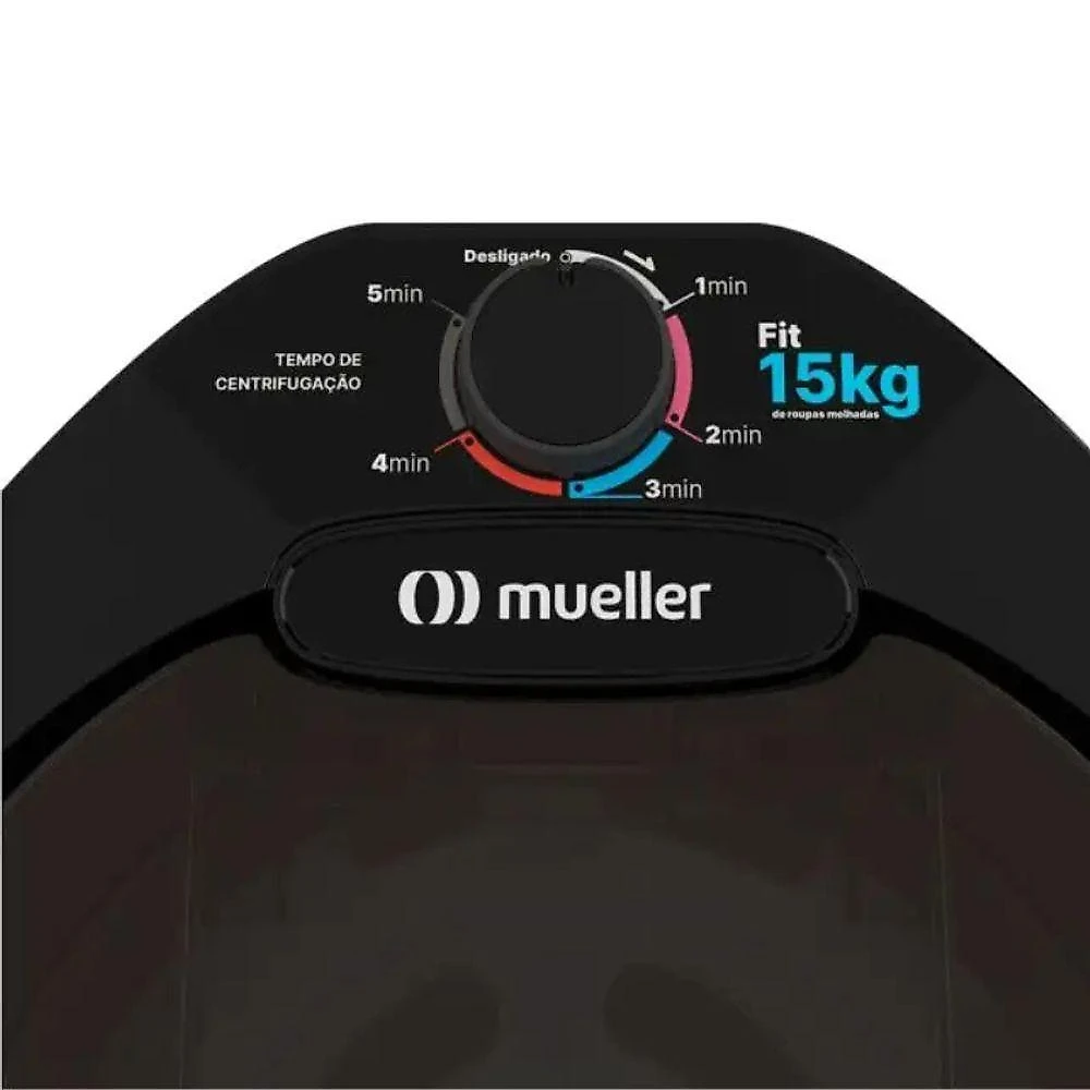 Centrífuga De Roupas Fit 15 Kg De Dupla Tampa Preta Mueller