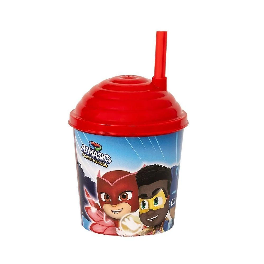 Copo Com Canudo 270ml Pj Masks Decorado Pj Masks