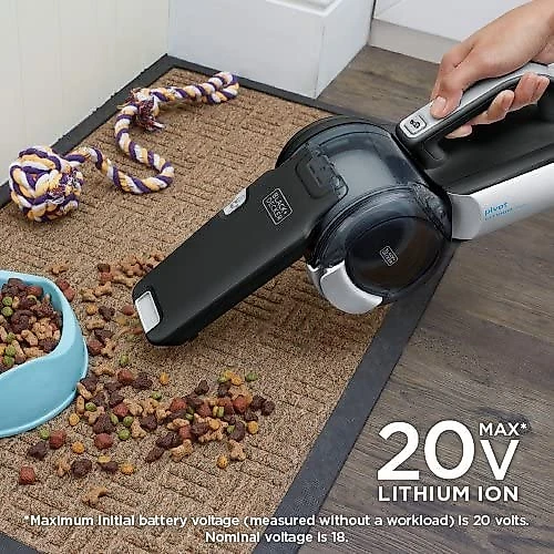 BLACKDECKER, Aspirador de Pó portátil sem fio, 1400 W, 443 ml, 110 V, preto.