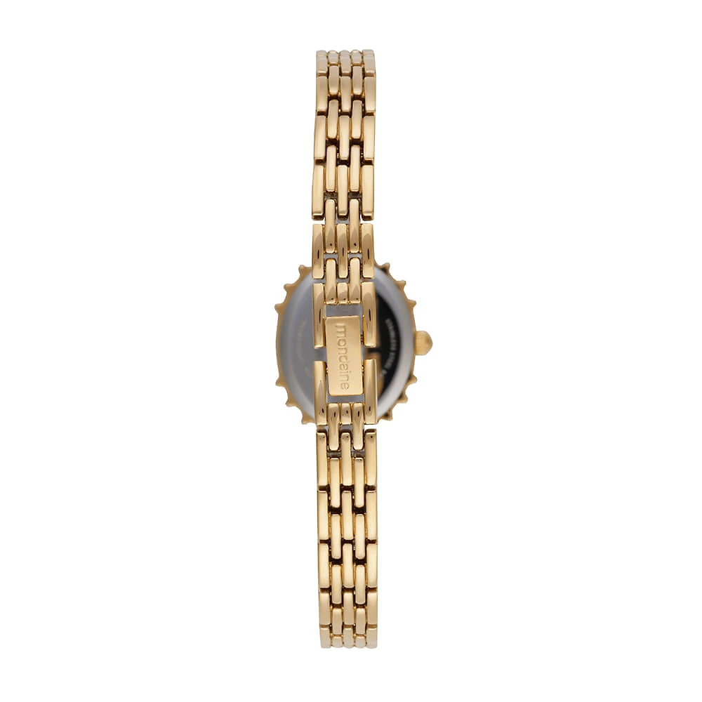Miniatura Relógio Feminino Oval Clássico Dourado