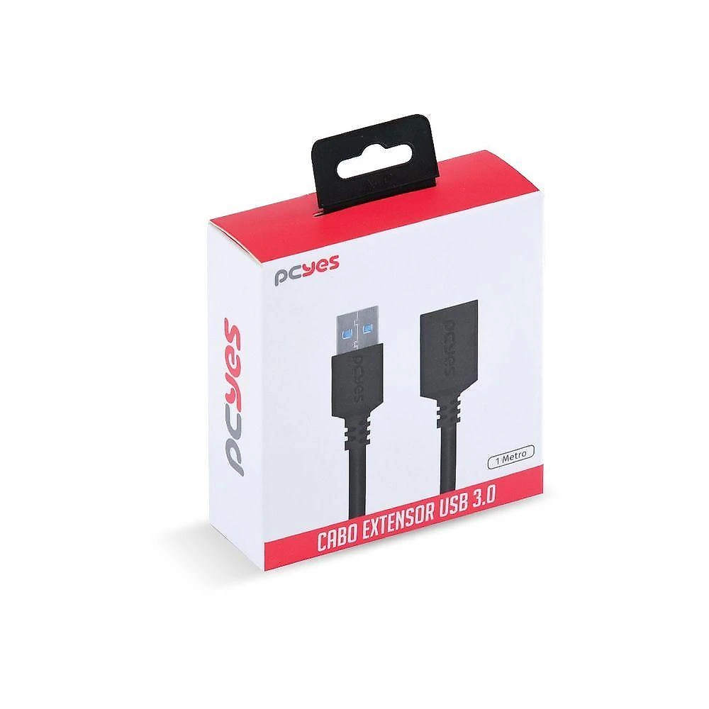Cabo Extensor Usb A 3.0 Macho P/ Usb A 3.0 Fêmea 1 Metro