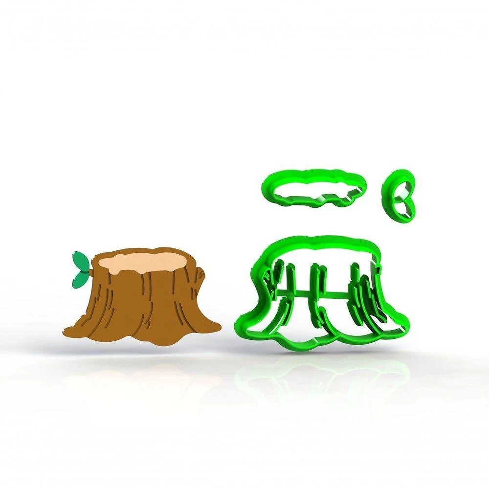 Cortador Tronco C Folha Mod2 Bosque Encantado Floresta Modular Tamanho 5 Cm