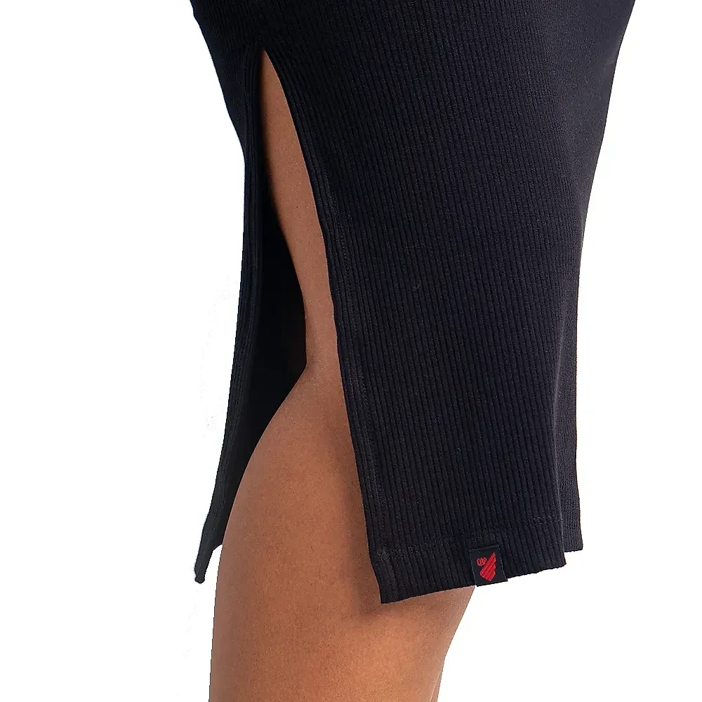 Vestido Manga Curta Canelado Athletico Preto TAM 2G