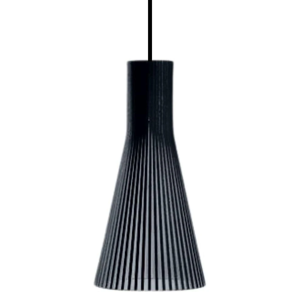 Luminária Teto Tipo Pendente Funil Mdf - Completa Cor: Preta