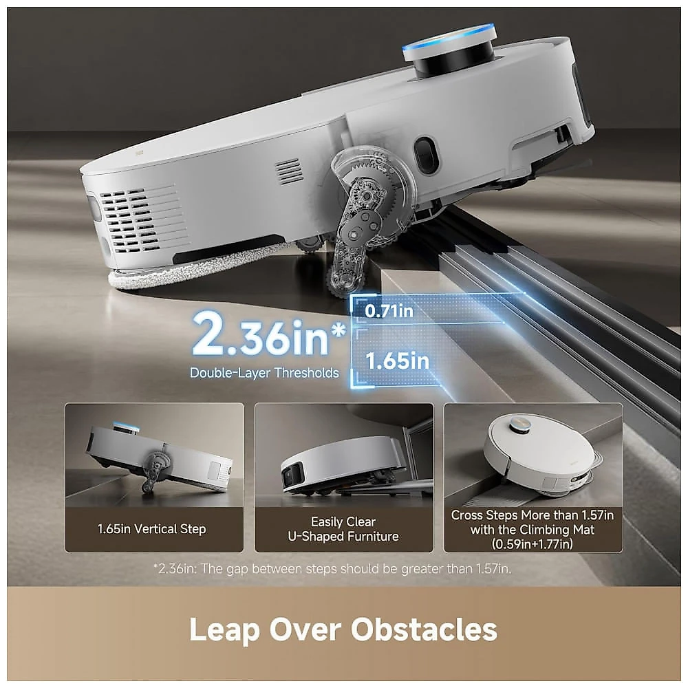 Robô Aspirador Dreame X50 Ultra Branco com Esfregão Autoesvaziamento 20.000Pa Navegação 360° 110V