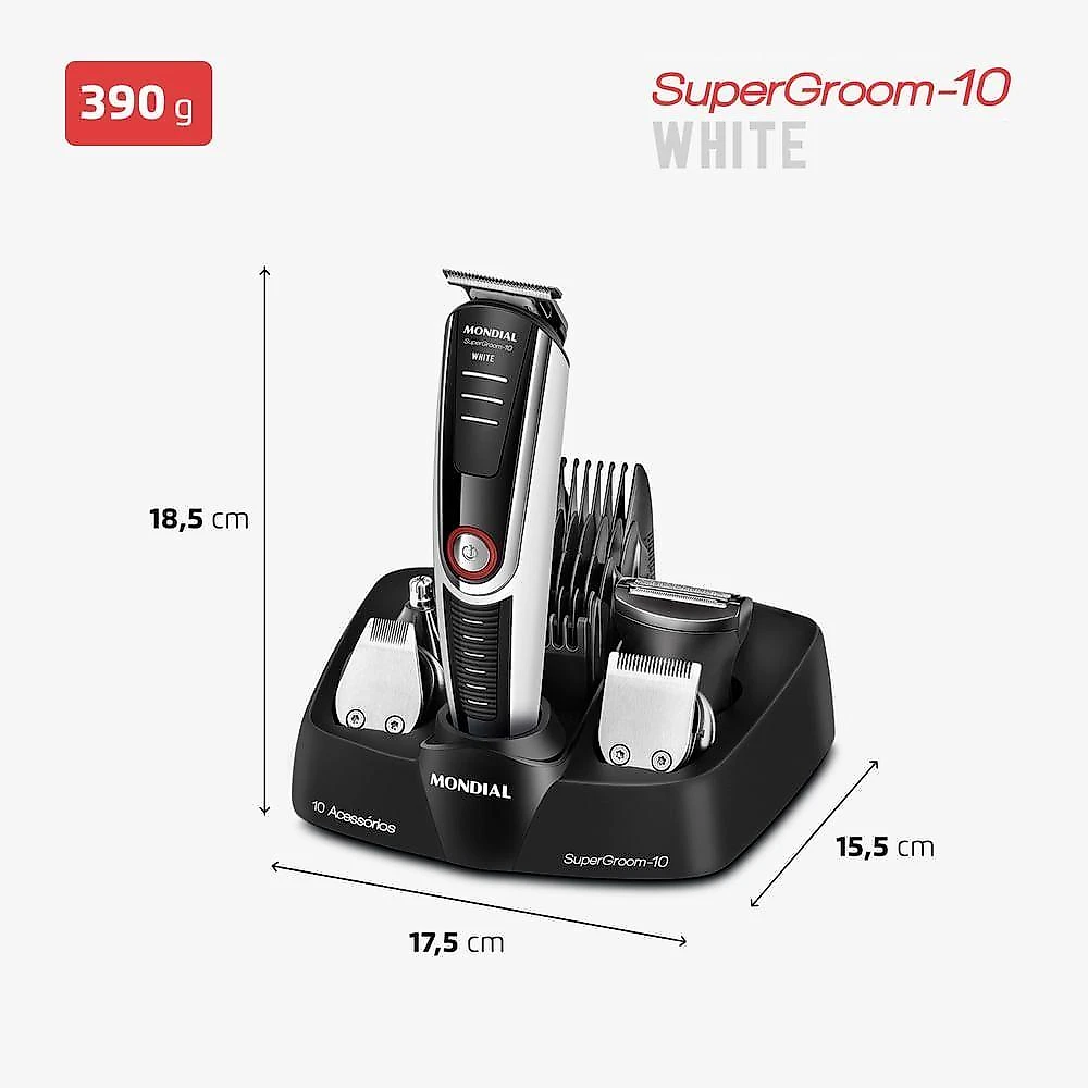 Aparador De Pelos Supergroom Mondial Bg-08 Bivolt
