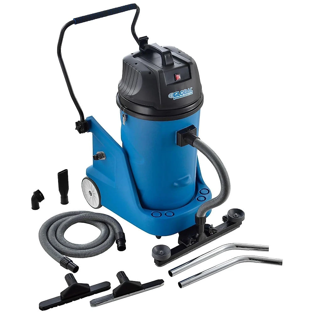 Aspirador de Pó Comercial de 68 Litros, Seco e Úmido com Acessórios, 110V Global Industrial, Azul