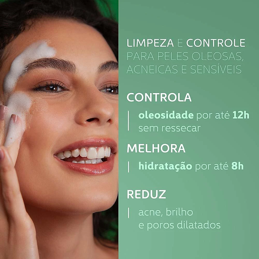 Gel de limpeza facial mantecorp skincare glycare control 150g