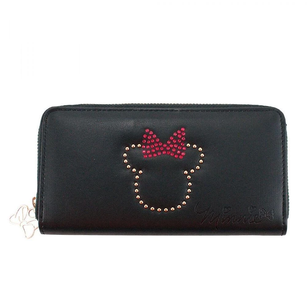 Carteira Retangular Contorno Rosto Minnie 10x20cm - Disney