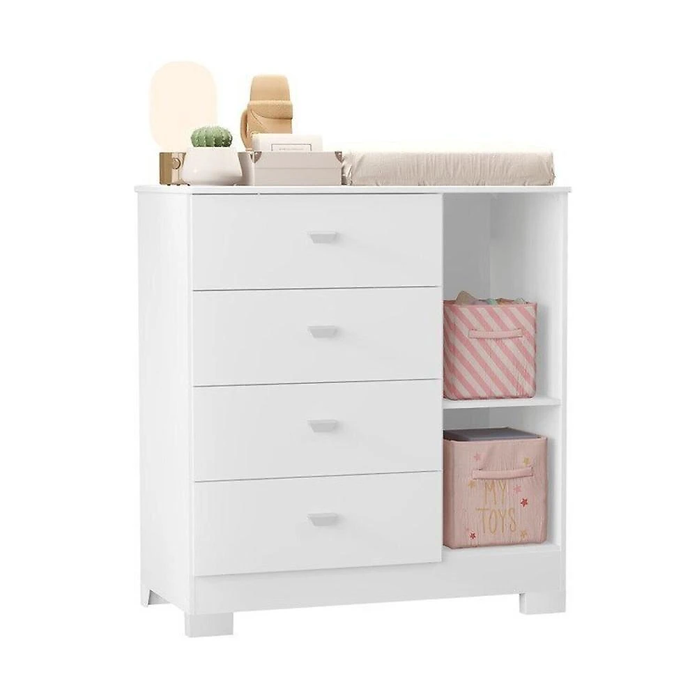 Quarto Completo com Berço 3 em 1 Katatau Branco Brilho