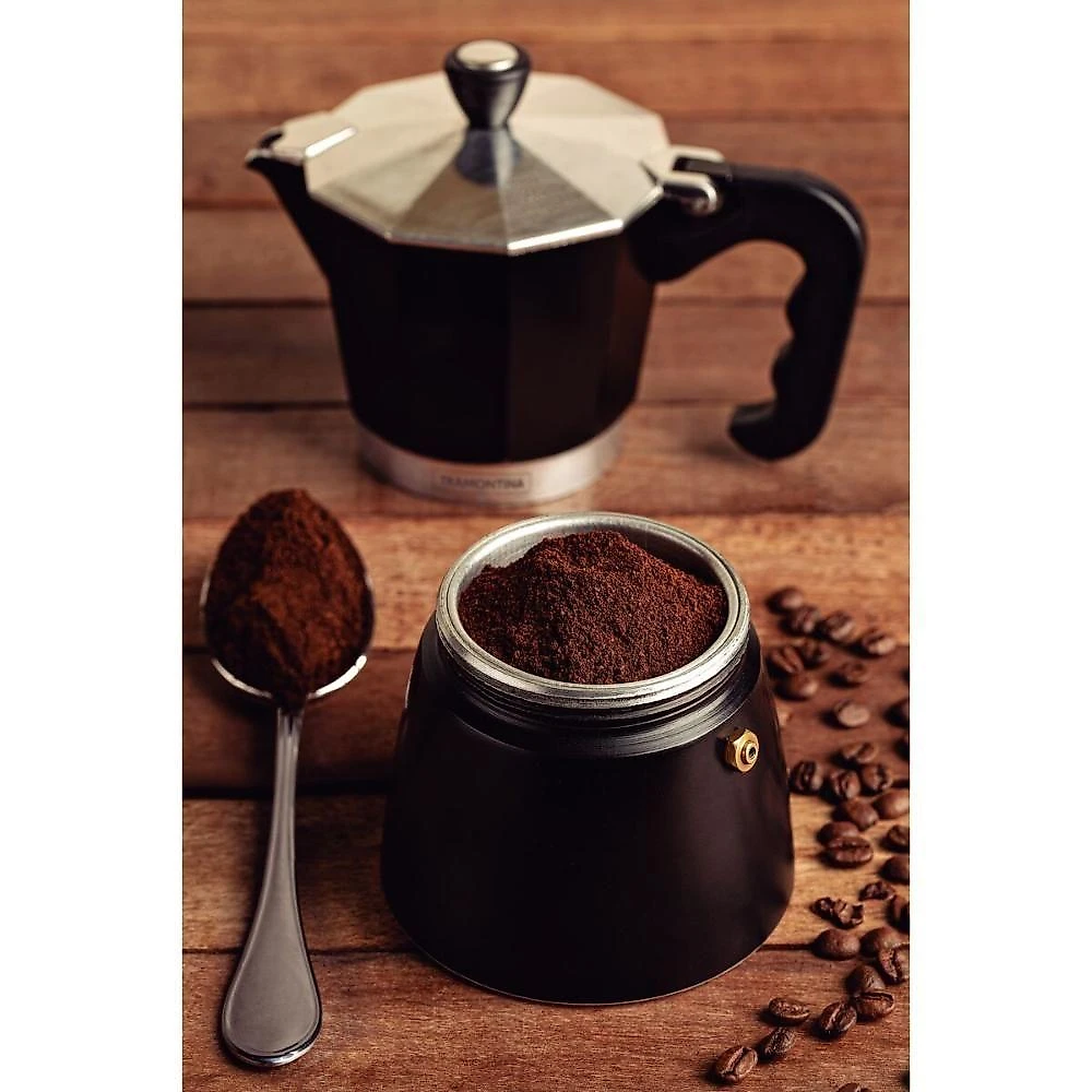 Cafeteira Expresso Italiana Tramontina Alumínio Preto 320ml
